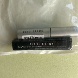 Bobbi brown long-wear cream shadow stick in golden bronze and black mascara -New